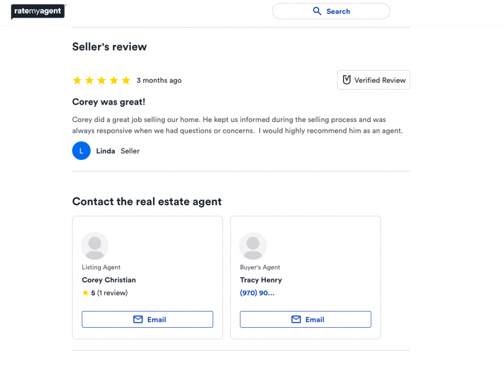 Corey did a great jobe selling our home. He kept us informed during the selling process and was always responsive when we had questions or concerns.